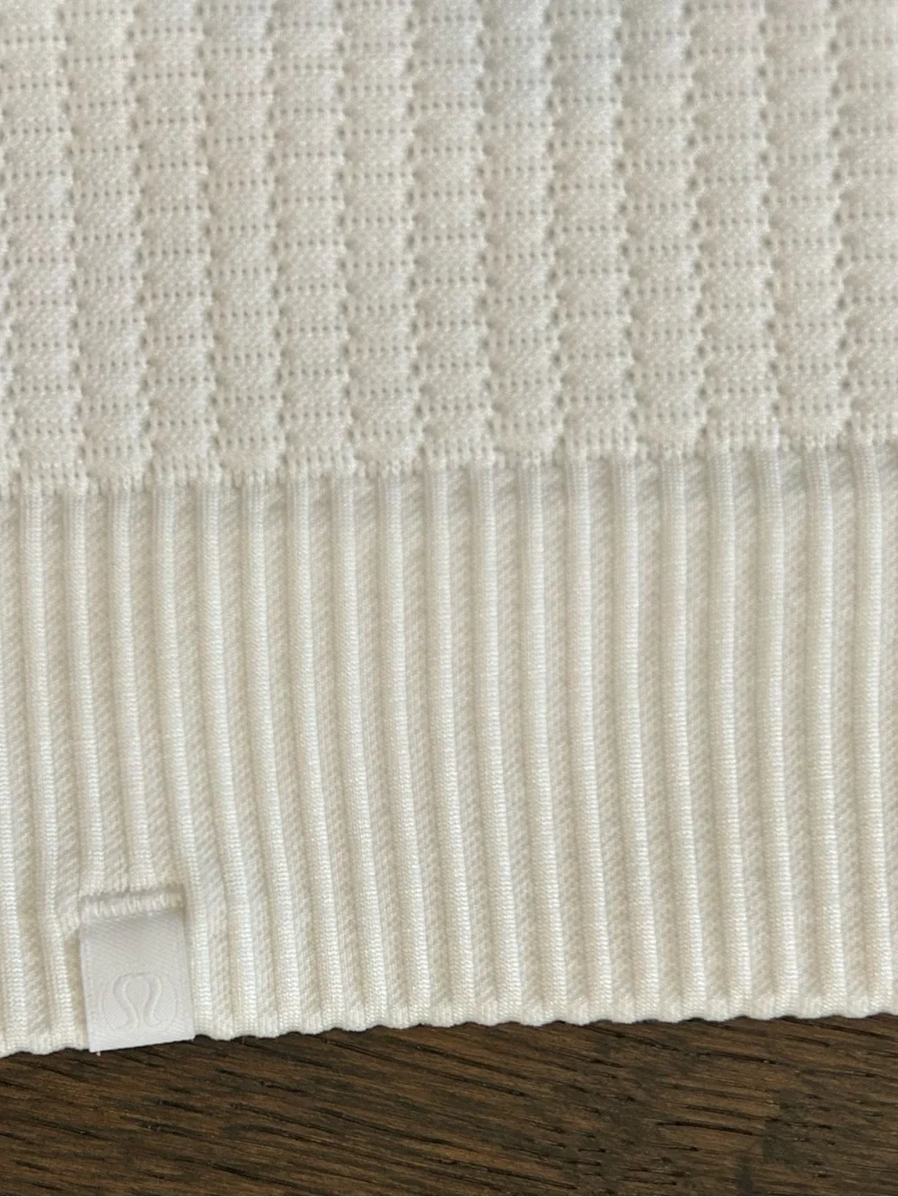 Lululemon Women’s White Thermal Textured Long-Sleeve Crewneck Top
